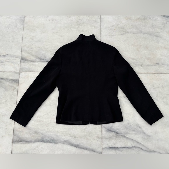 Vintage Donatella Jacket Black Full Zip Long Sleeve Women’s 12 Minimalist - Picture 2 of 10